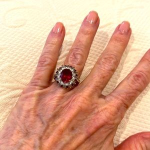 Ruby and diamond ring